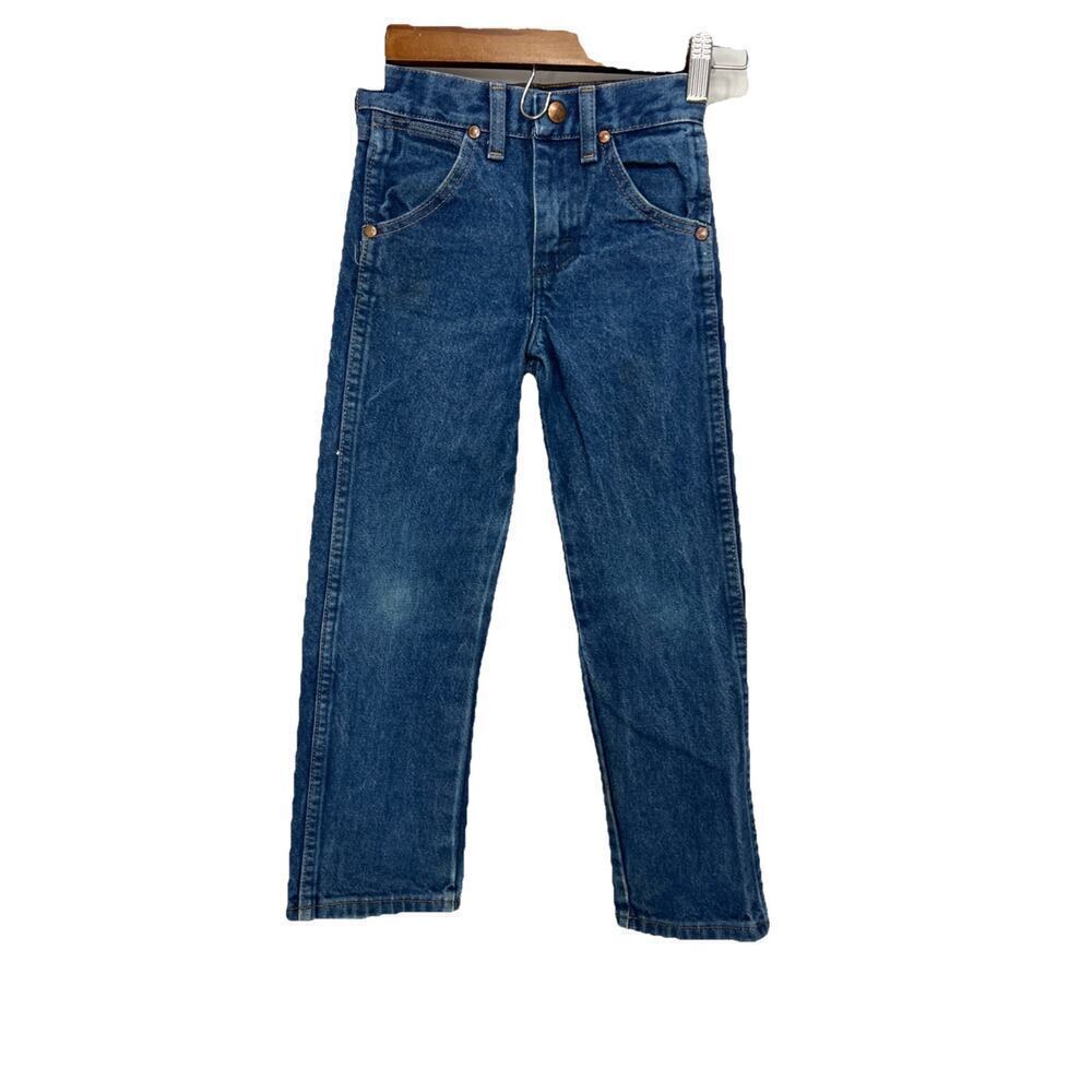 Wrangler Jeans Boys 6 Slim Blue Denim Cowboy Cut Western Straight Leg 13MWZJP